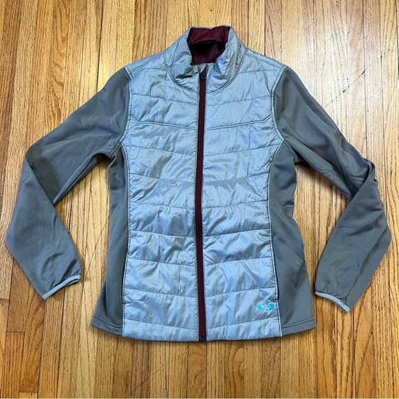 Oakley Small Women Full Zip Gray Packable Puffer Coat Jacket - Picture 1 of 8